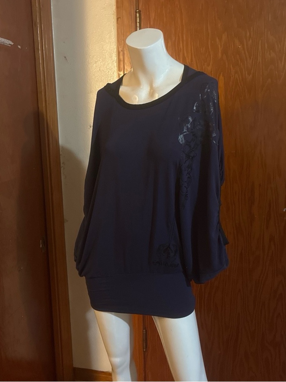 Salvage Brand Edgy Purple Open Back Top / Mini Dress - Size Small